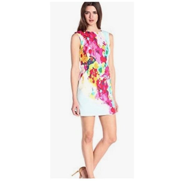 Plenty Dresses by Tracy Reese Watercolor Floral Sleeveless Shift Dress Size 4 - Picture 8 of 10
